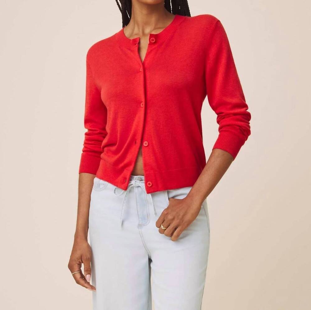 NEW SPLENDID erica crewneck cardigan in firework